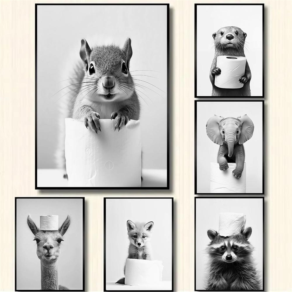 Home Bathroom Wallpaper - Toilet Paper Bathroom Animal Poster Hedgehog