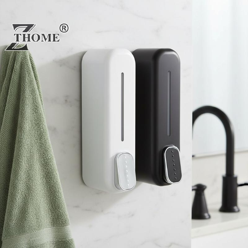 Home Bathroom Wall Soap Dispenser - Manual Press ABS Wall‑Mounted Soap Lotion