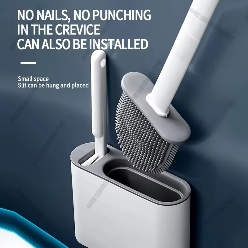 Zara Home Bathroom - Wall Hanging Toilet Brush with Holder