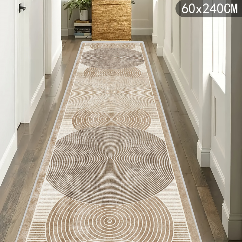 Home Bathroom Cleaning Machine - VIKAMA Geometric Striped Runner Rug Non-slip