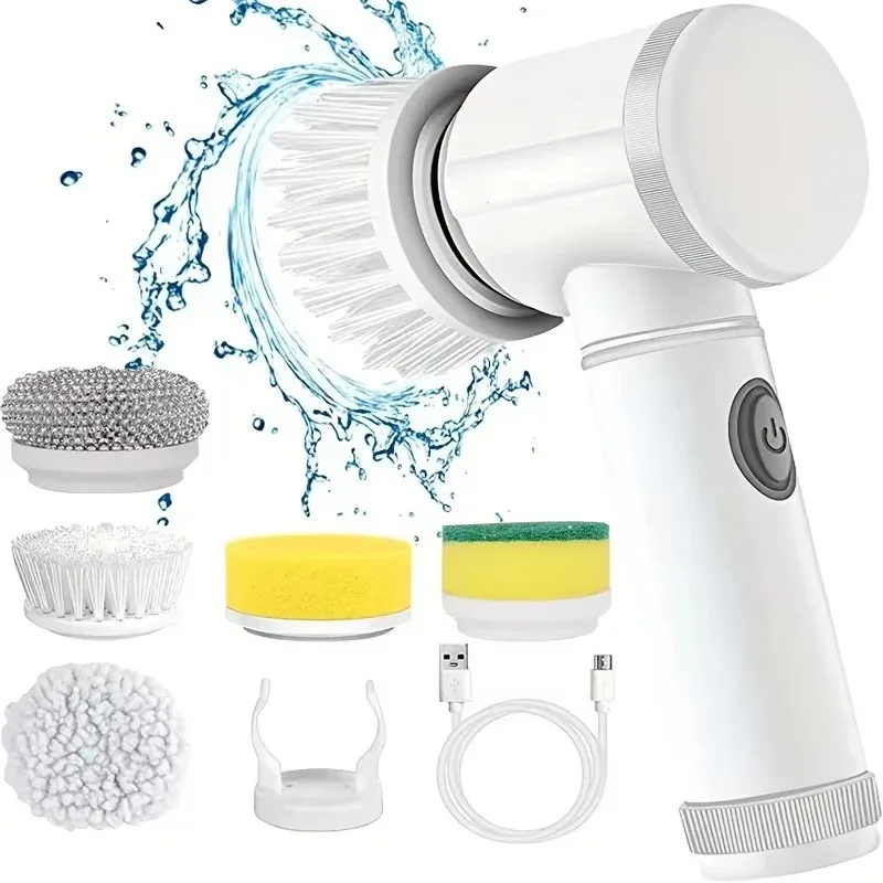 Home Bathroom Cleaning Machine - New Cordless Spin Scrubber Electric Rechargeable