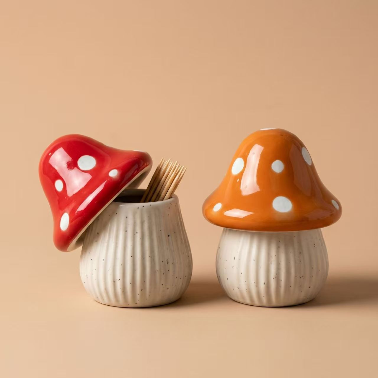 Cartoon Mushroom Ceramic Stora - Home Goods Bathroom Storage ulasan dan harga