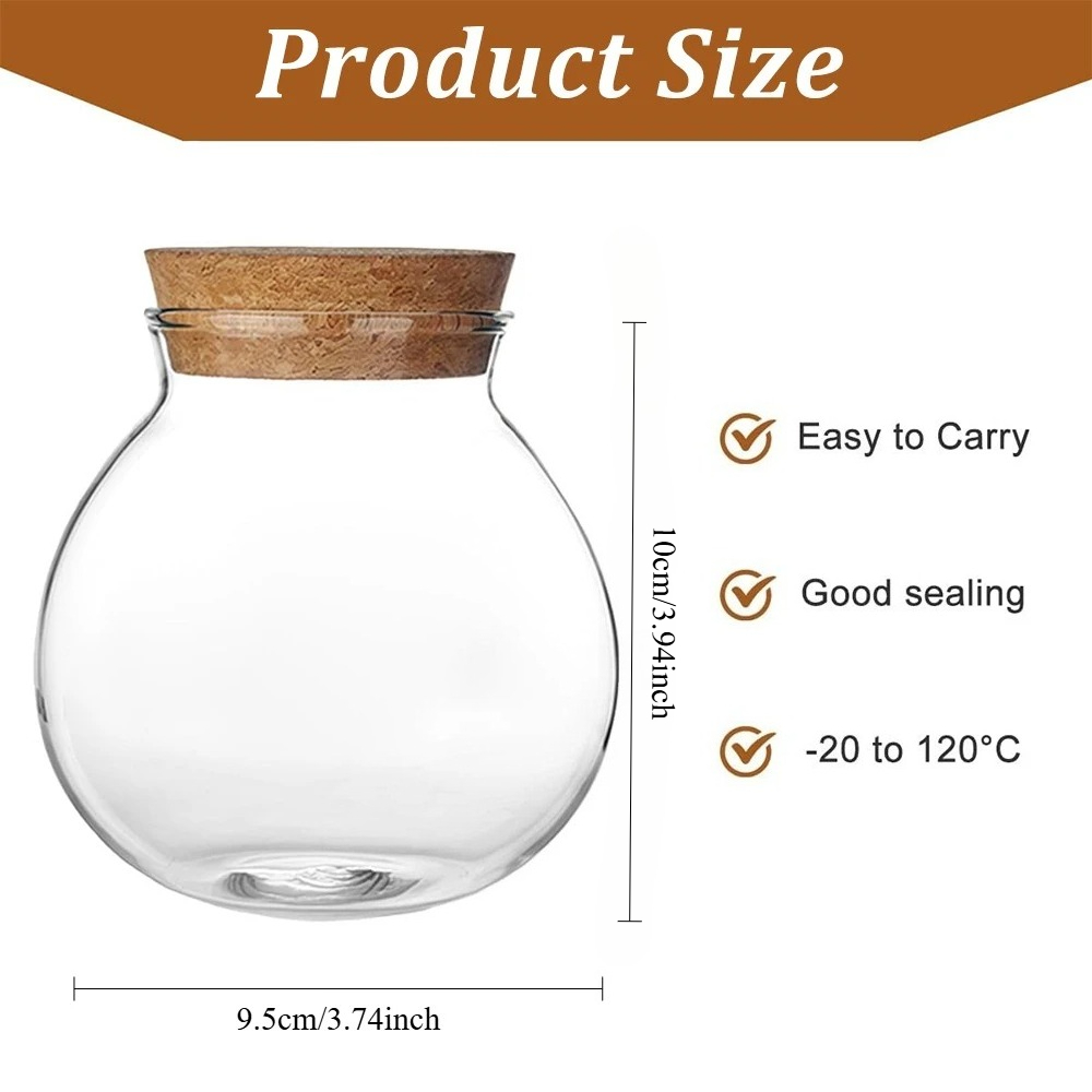 500ml Empty Round Glass Jar wi - Bath Salts Jar ulasan dan harga