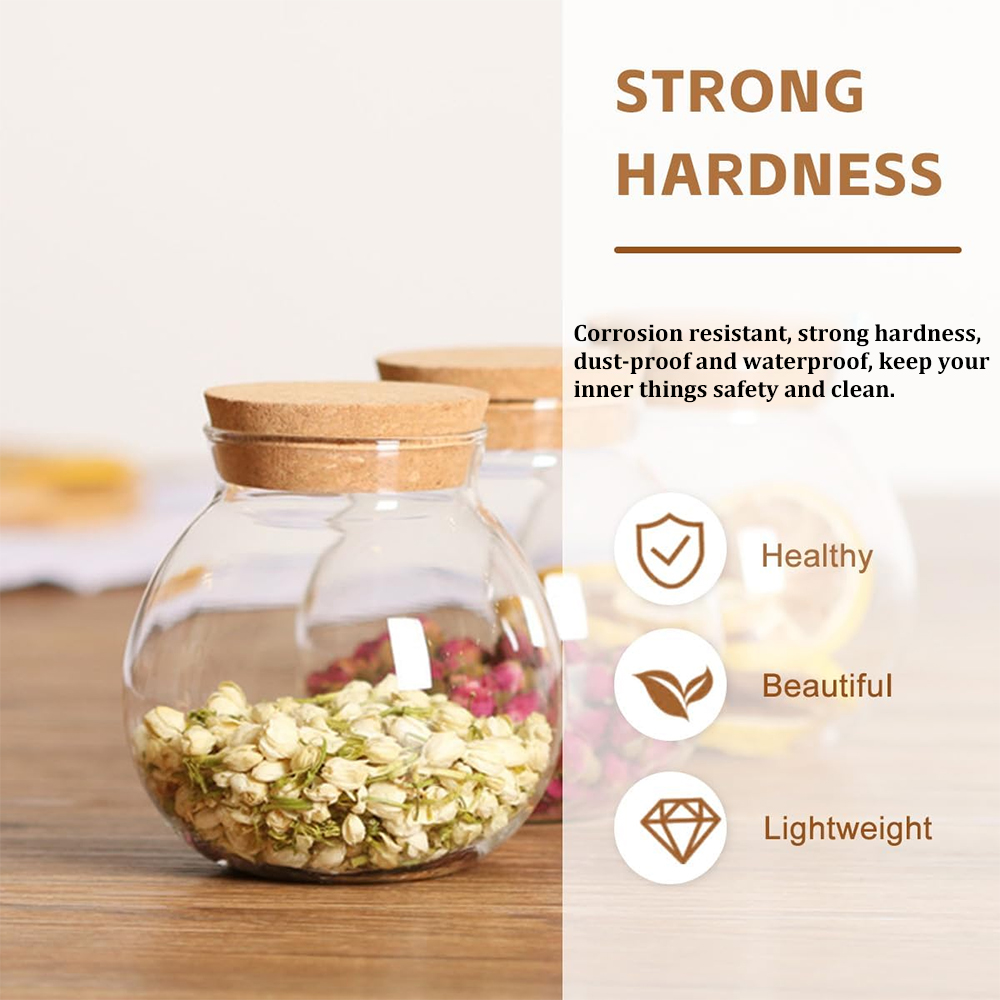 500ml Empty Round Glass Jar wi - Bath Salts Jar ulasan dan harga