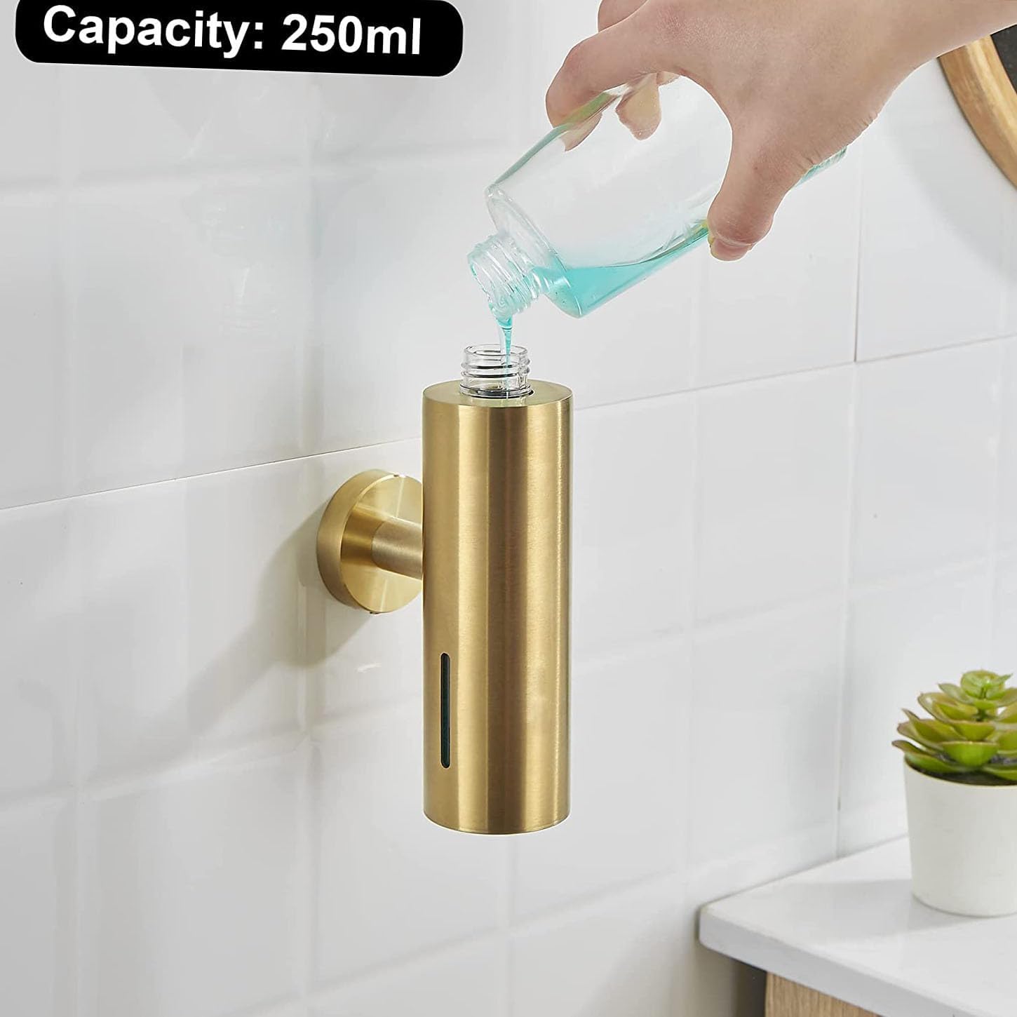 Single 250ML Soap Dispenser Ba - Home Bathroom Wall Soap Dispenser ulasan dan harga