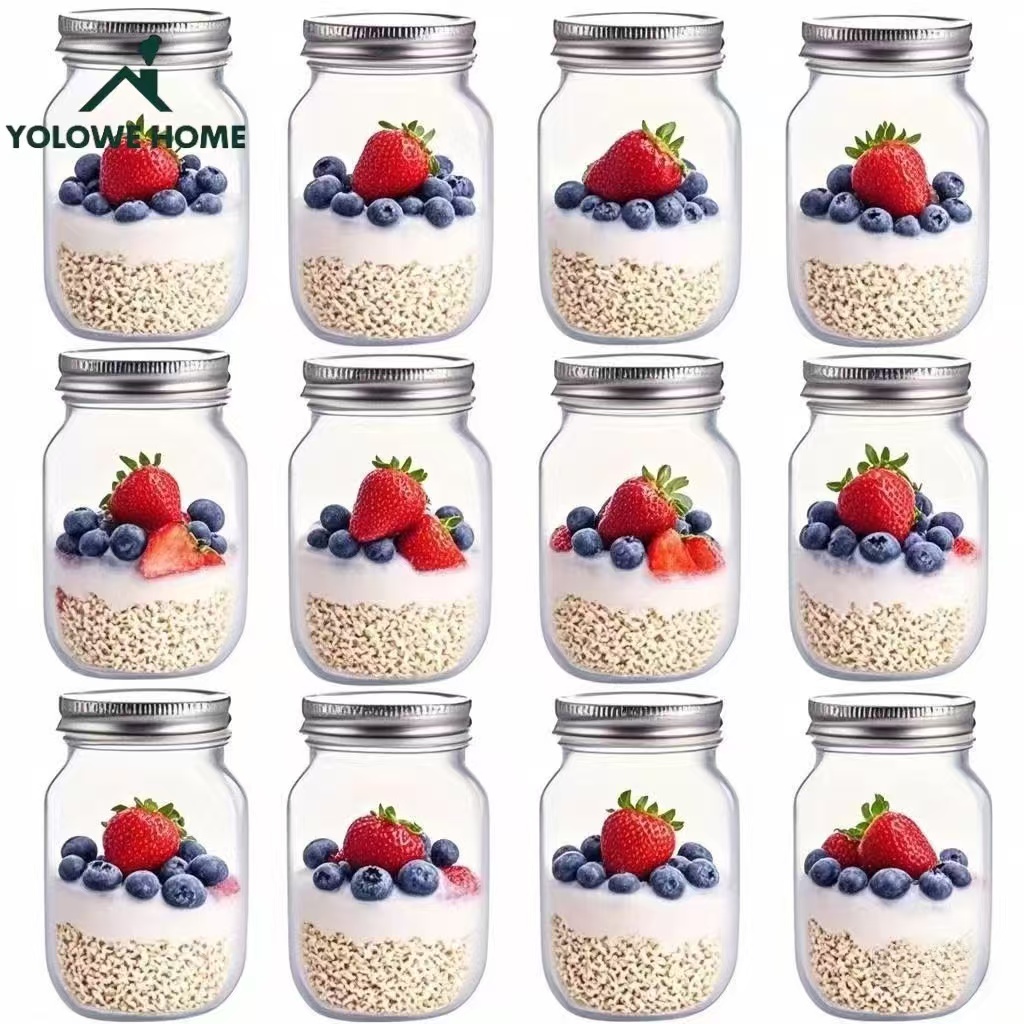 6Pcs, 12Pcs, 500Ml/16Oz, Glass - Bath Salts Jar ulasan dan harga