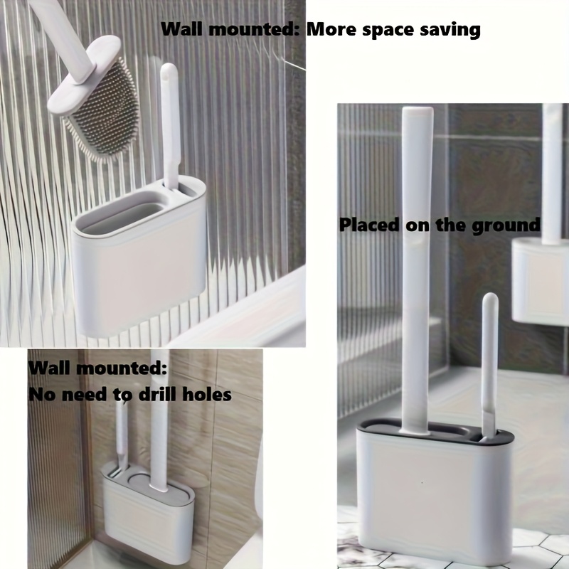 Wall Mount Toilet Brush Set, M - Home Goods Bathroom Storage ulasan dan harga