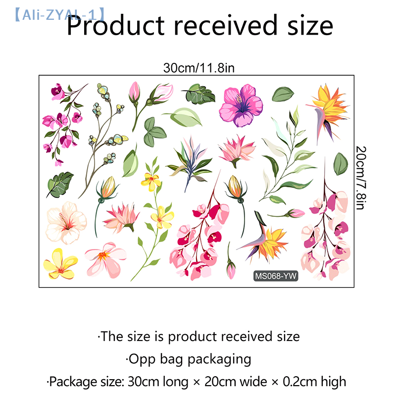 【ZYAL-1】Floral Mirror Stickers - Jet Home Bathroom Mirrors ulasan dan harga