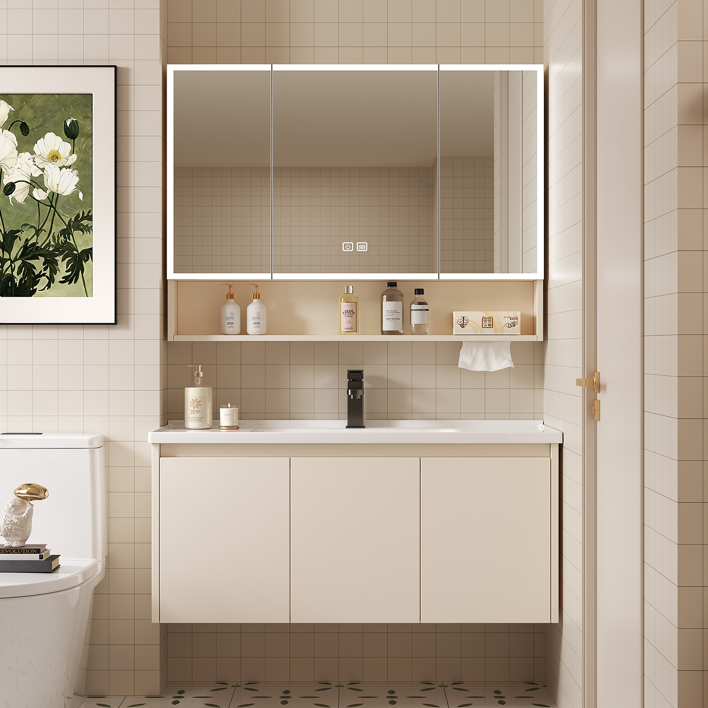 Space Aluminum Bathroom Smart  - Home Bathroom Wallpaper ulasan dan harga