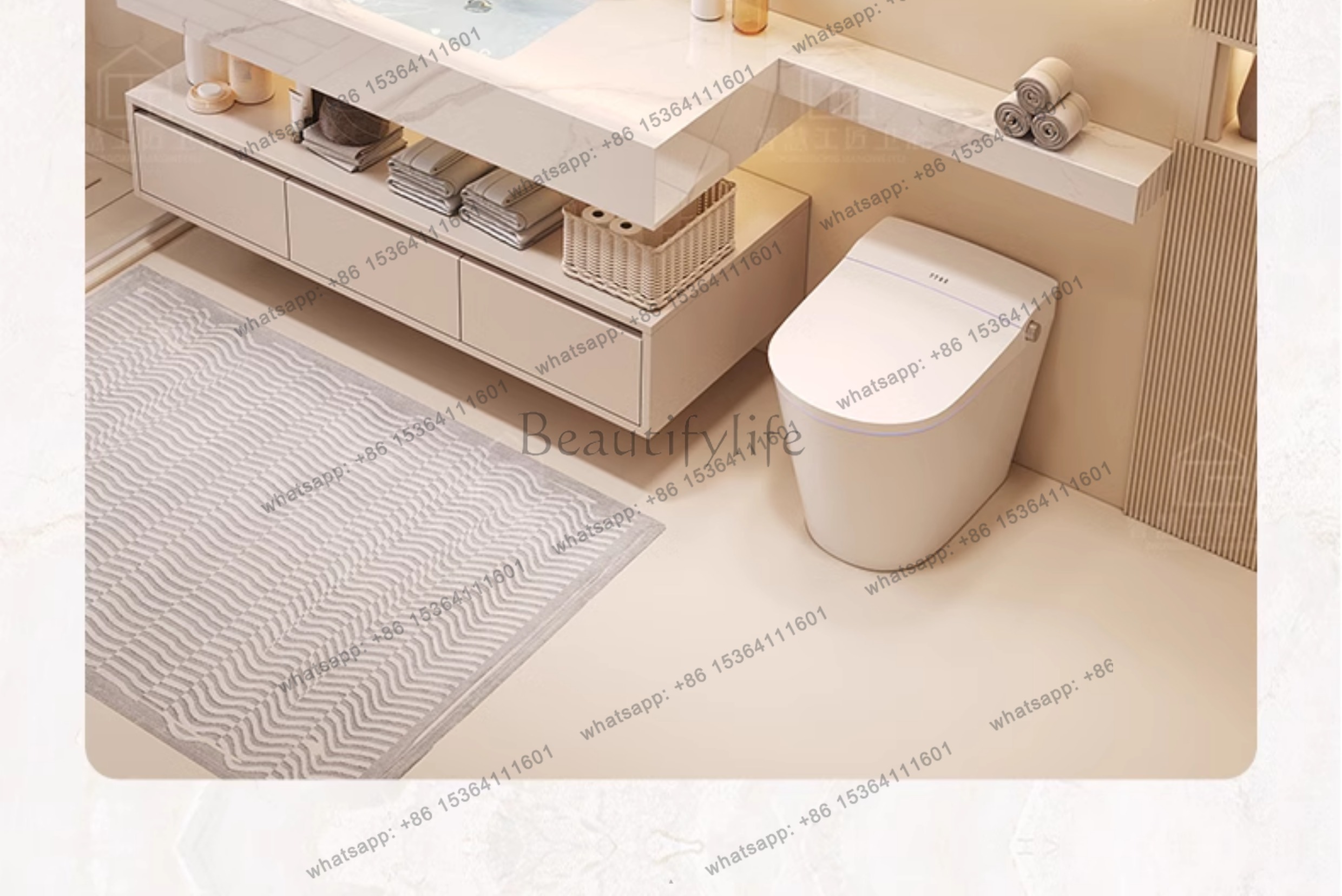 LJYPartitions Toilet Bathroom  - Home Bathroom Vanity Combo ulasan dan harga