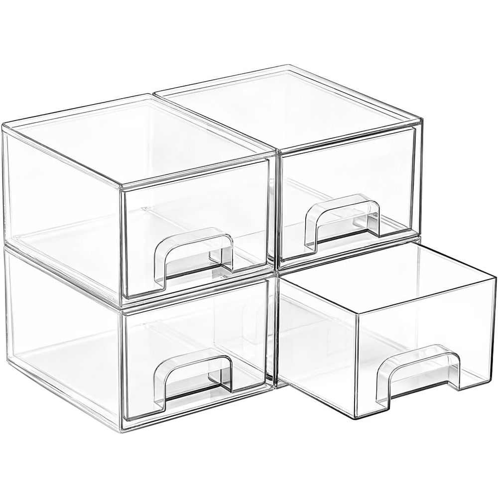 Small Clear Stackable Storage  - Home Goods Bathroom Storage ulasan dan harga