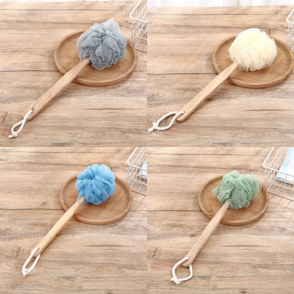 1PC Wooden Handle Soft Mesh Ba - Home Bathroom Cleaning Machine ulasan dan harga
