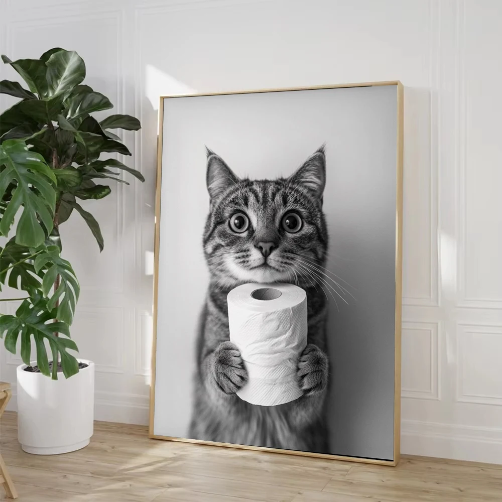 Highland Cow Otter Cat  Raccoo - Home Bathroom Wallpaper ulasan dan harga