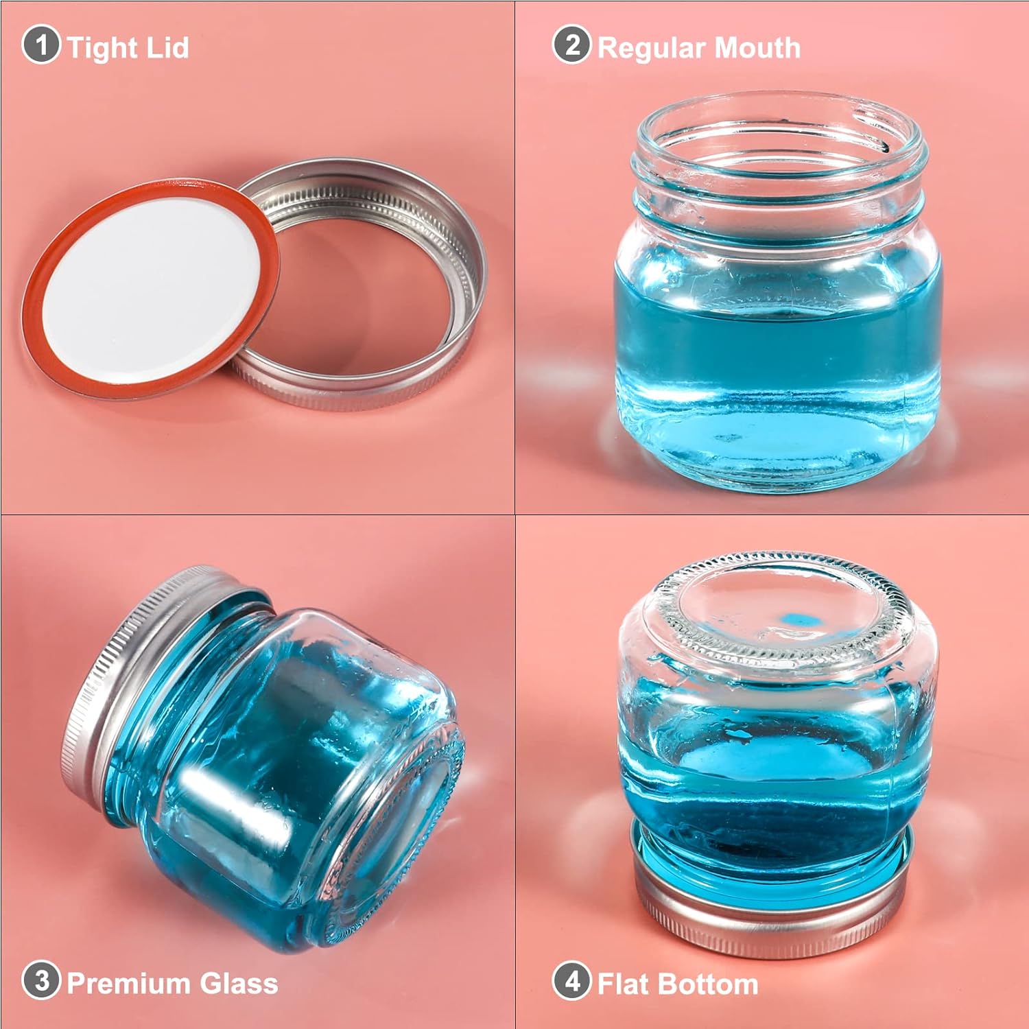 Mason Jars 8oz Regular Mouth G - Bath Salts Jar ulasan dan harga