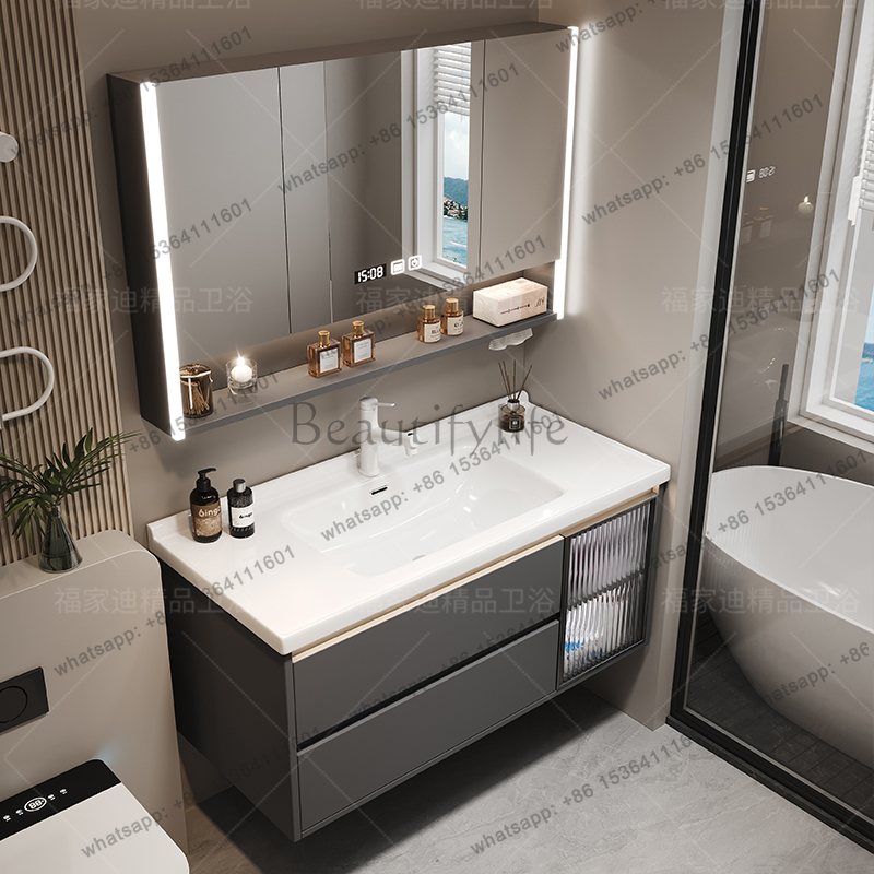X4  Modern Luxury Bathroom Cab - Home Bathroom Vanity Combo ulasan dan harga