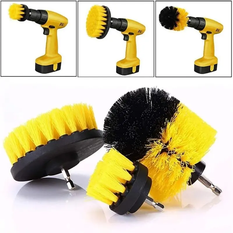 3 pcs/set drill brush set powe - Home Bathroom Cleaner ulasan dan harga
