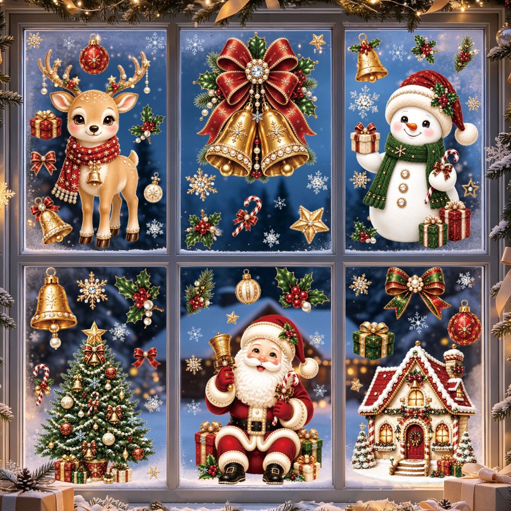 Christmas 2027 New Window Stic - Home Bathroom Wallpaper ulasan dan harga