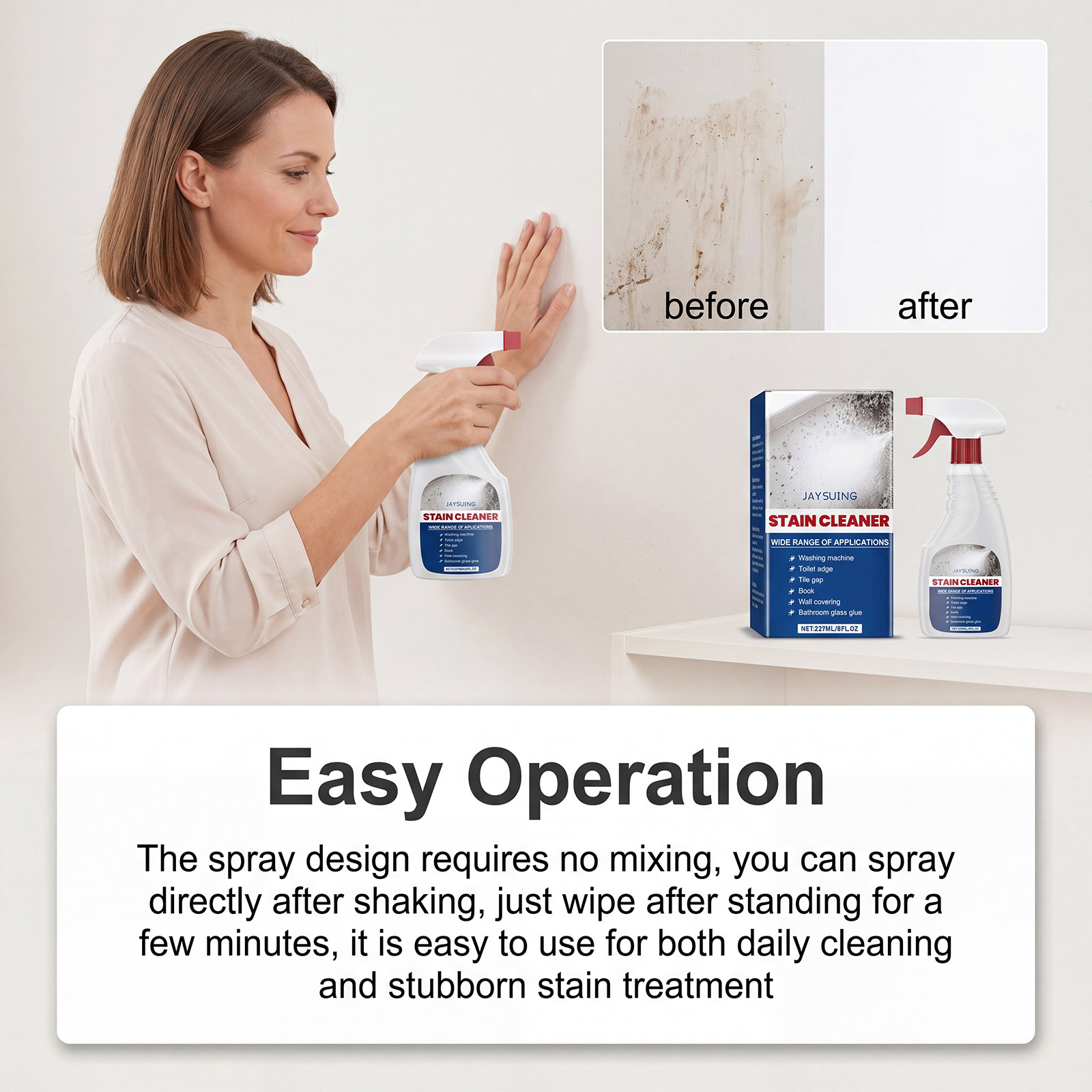 Mildew Remover Wall Spray Clea - Home Bathroom Cleaner ulasan dan harga