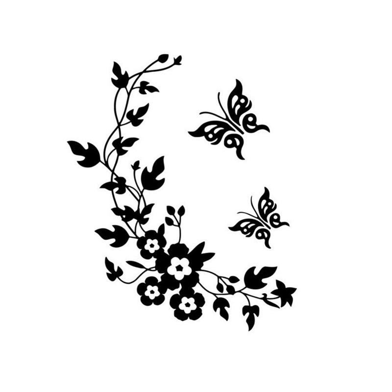 Butterfly Flower Vine Bathroom - Home Bathroom Wallpaper ulasan dan harga