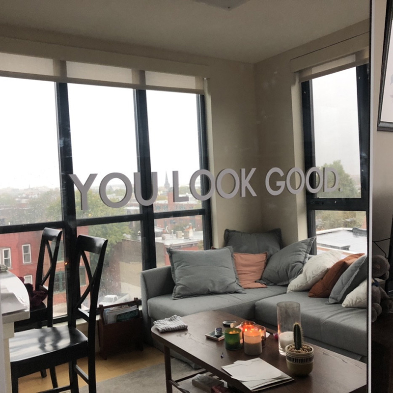 You Look Good Mirror Wall Stic - Home Goods Bathroom Mirrors ulasan dan harga