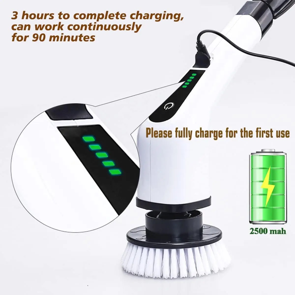Powerful Cordless Electric Spi - Home Bathroom Cleaning Machine ulasan dan harga