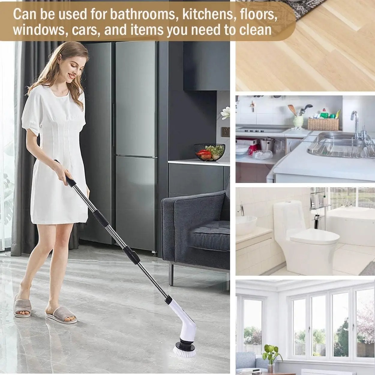 Powerful Cordless Electric Spi - Home Bathroom Cleaning Machine ulasan dan harga