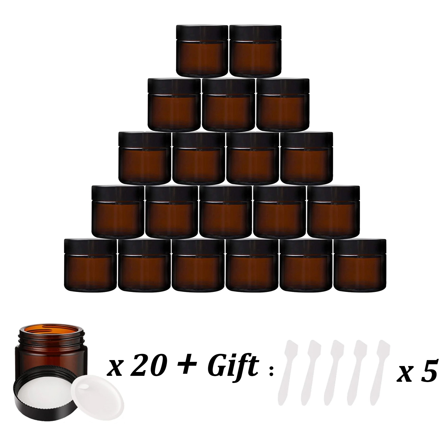 20PCS Small Amber Glass Jars w - Bath Salts Jar ulasan dan harga