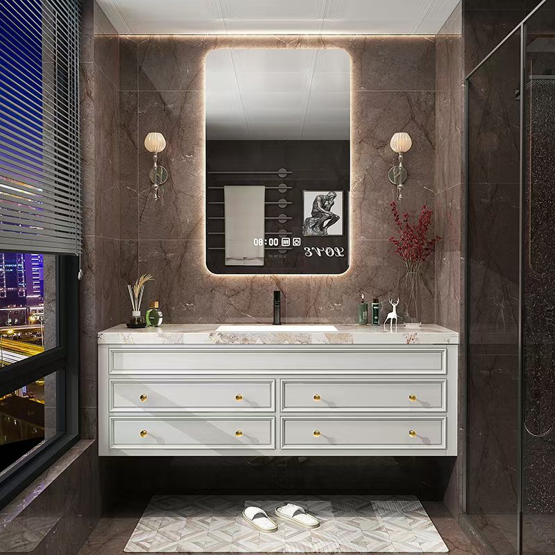 Rustic Retro Bathroom Cabinet  - Home Bathroom Vanity Combo ulasan dan harga