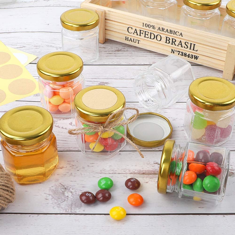 Hexagon Glass Jars  Premium Fo - Bath Salts Jar ulasan dan harga
