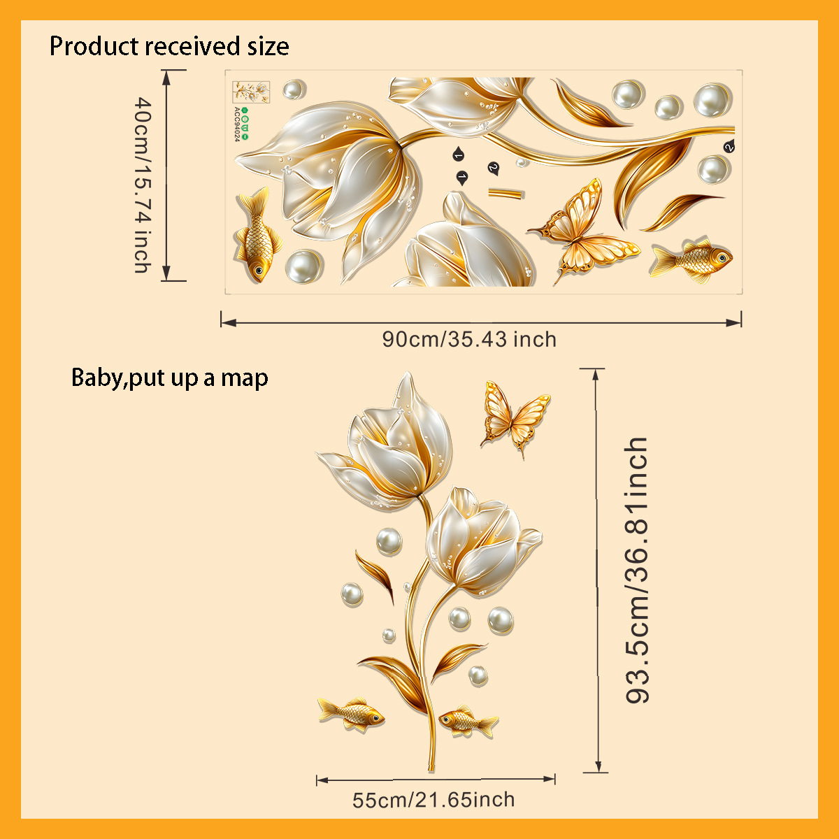 3D Tulip Wall Sticker Butterfl - Home Bathroom Wallpaper ulasan dan harga