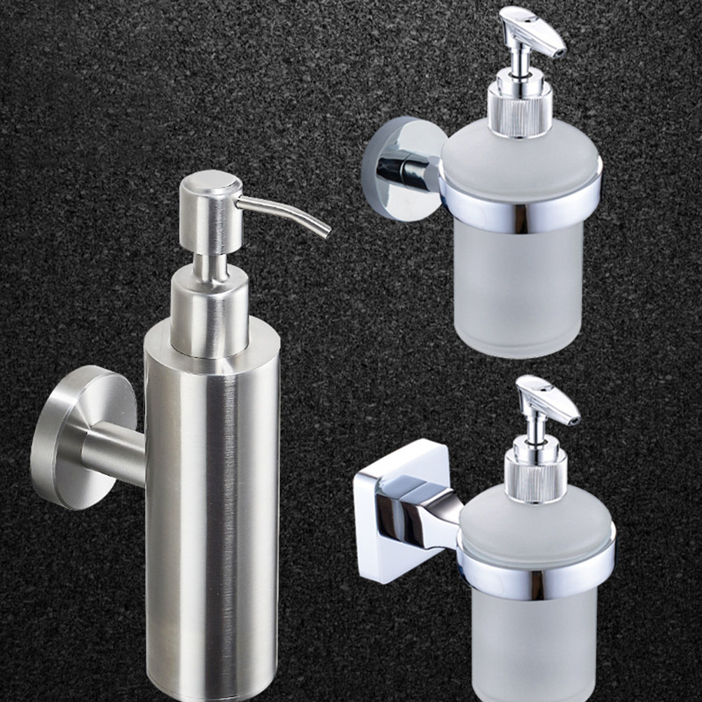 1Pcs Stainless Steel Soap Disp - Home Bathroom Wall Soap Dispenser ulasan dan harga